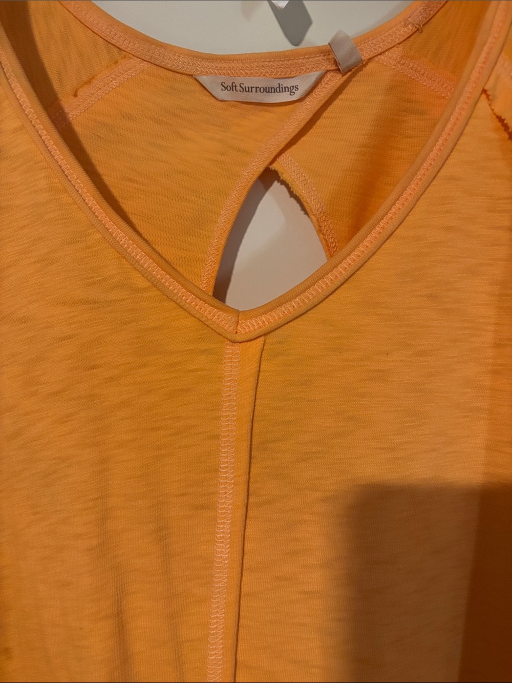Soft Surroundings Orange Keyhole Tank